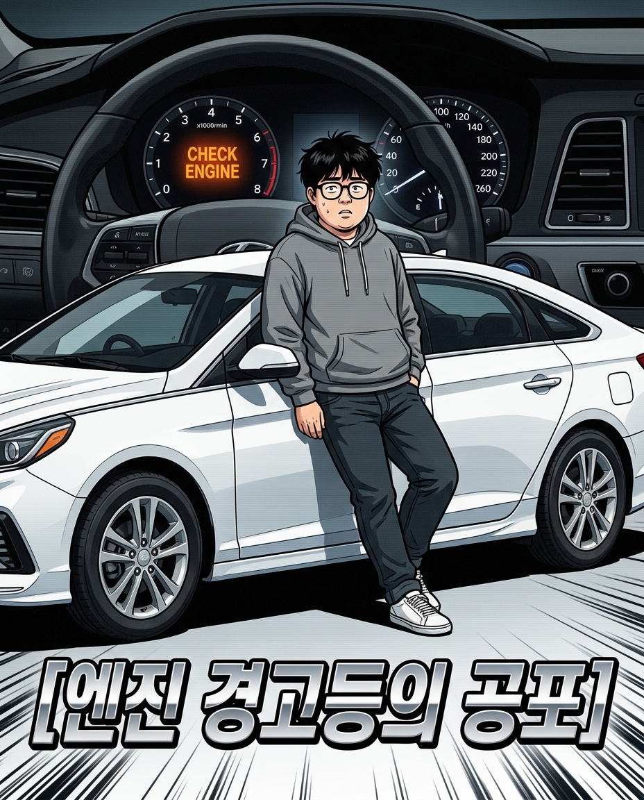 [STANCED툰 : 엔진 경고등의 공포]

🚨 엔진 경고등이 켜지면 누구나 겪는 5단계 심리변화...

